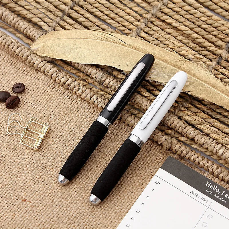 EVA metal cap mini ballpoint pen with 1.0mm bullet tip, shown next to a ruler showing 112mm length.