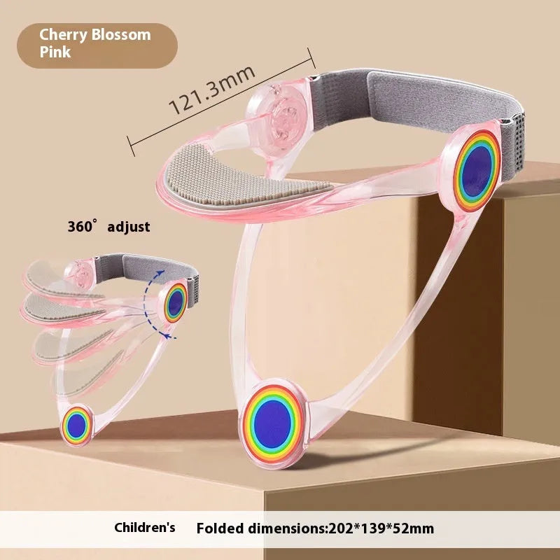 Adjustable neck support cervical spine corrector in transparent colour for fitness use