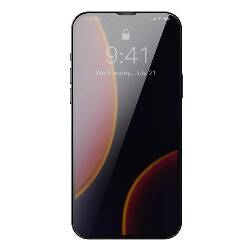 0.23mm non-broken edge full screen curved privacy tempered film for iPhone 5.4 inch model black