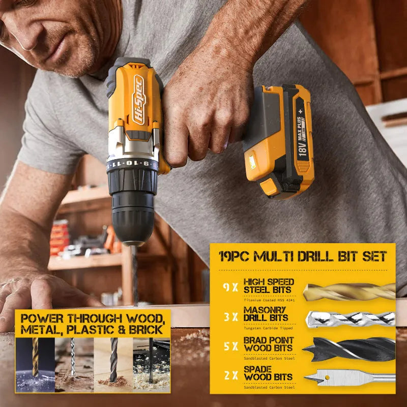 82-piece grey and yellow toolbox with chrome-vanadium steel tools for furniture installation