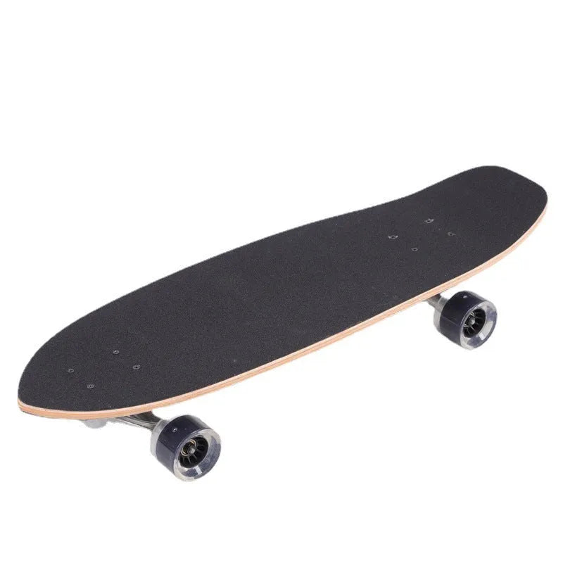White street scooter with 31-inch maple wood deck for urban riding