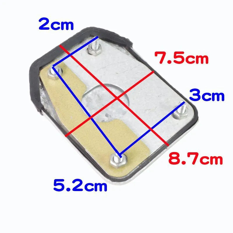 Metal motorcycle brake pedal skid plate accessory for scooter and bike protection