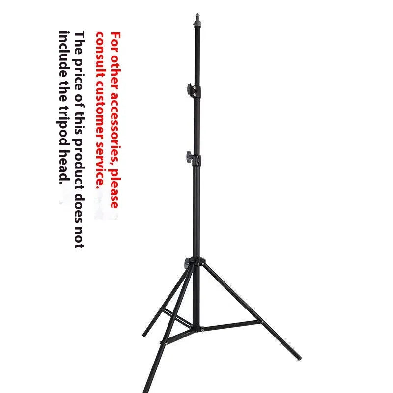 Adjustable mobile phone tripod light stand in frosted finish with height options from 1.6m to 2.1m
