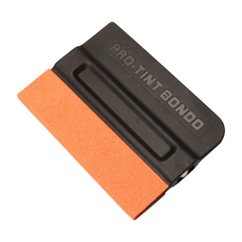 Film scraper tool with ABS plastic body and interchangeable deerskin or wool scraping surface for car vinyl wrap application