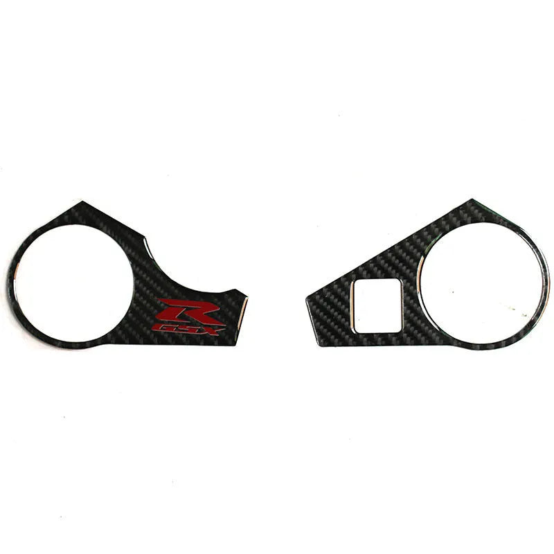 Black carbon fibre effect adhesive sticker for SUZUKI GSXR1000 L1 motorcycle upper connective plate