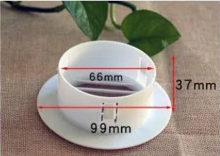 Plastic air-conditioning hole cover in white for sealing wall ports, size options for 37-165mm diameters