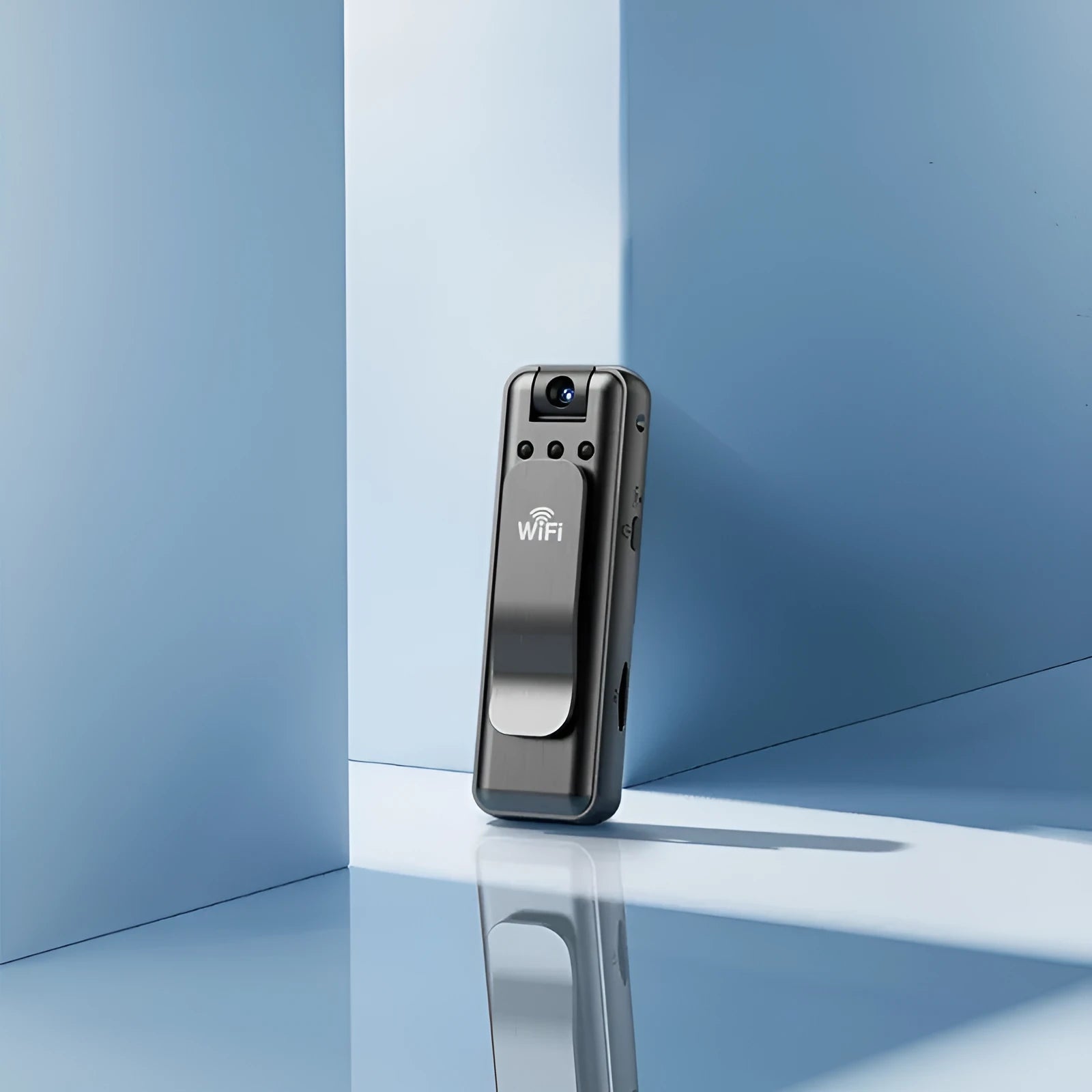 Black back splint surveillance camera with Type-C connection and WIFI capability for professional monitoring