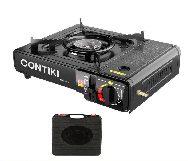 Portable dual-purpose Korean cassette stove field gas stove black colour model 155 lightweight