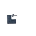 Oxidised black sterling silver square geometric earrings, 16mm size, minimalist design.
