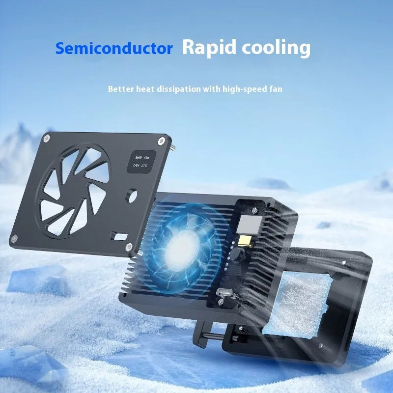 Black aluminium alloy computer cooling fan radiator with smart cooling technology
