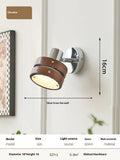 Nordic walnut small wall lamp for bedroom bedside with three colour options
