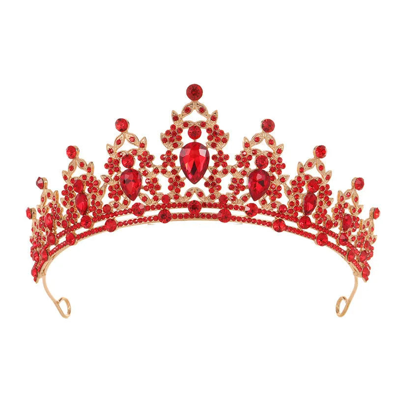 Baroque bride headdress crown with alloy construction and diamond colour finish
