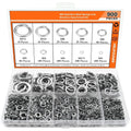 304 stainless steel spring lock washer combination box containing 900 pieces with 2-12mm diameters