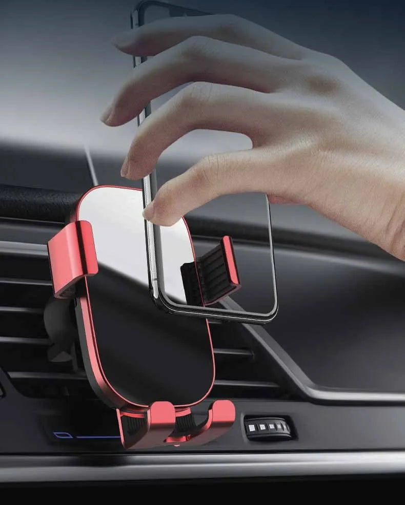 Sucker car phone holder in Black with USB cable for dashboard or windshield mounting