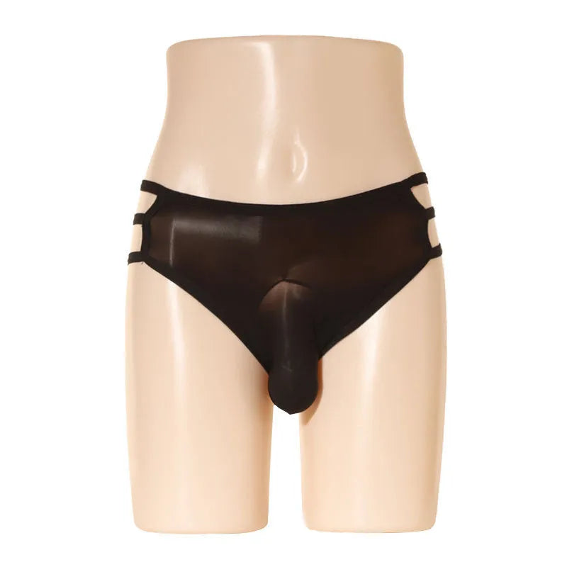 Men's transparent elephant nose shorts in multiple colours with free size mid waist design