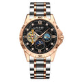 Men's automatic mechanical watch with luminous hands and waterproof case in casual design