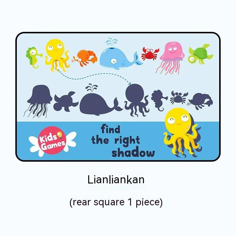 Retractable magnetic car sunshade with silver coating and cartoon animal letter patterns