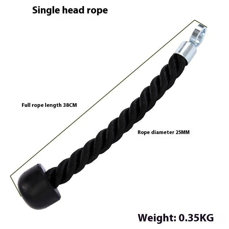 Strength training handle glue rope with coating and electroplating in double ended 70cm and 90cm lengths for cable machine