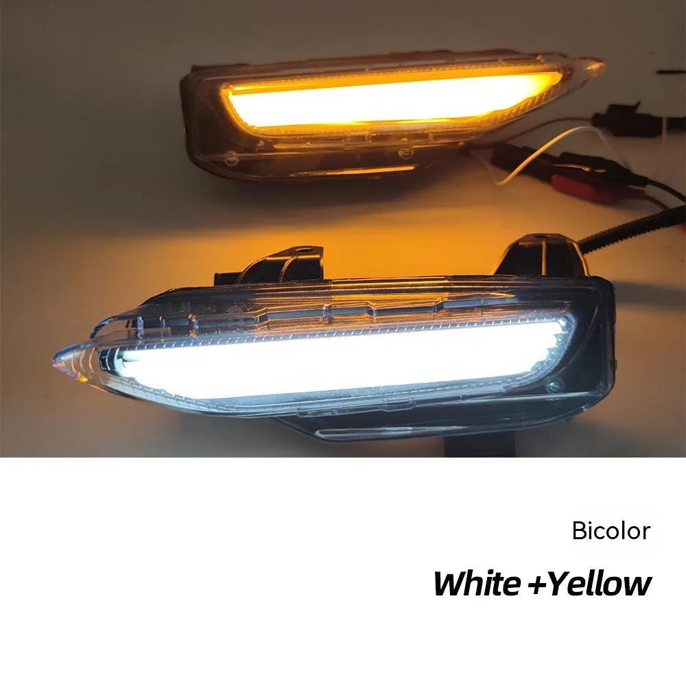Infiniti Q50 Q70 front bumper LED daytime running lamp and turn signal unit in ABS housing