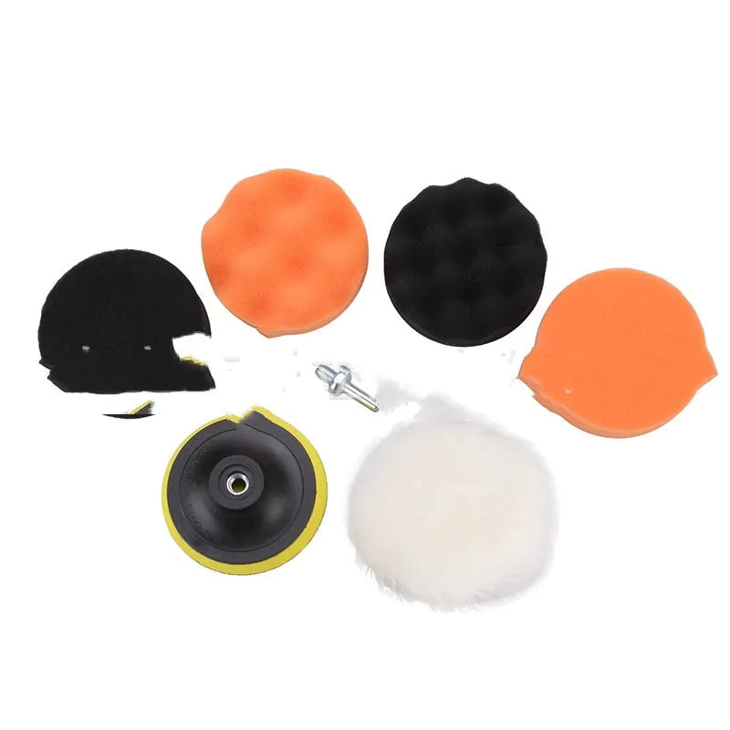 3 inch 80mm polishing sponge set with suction cup, sponge ball, and wool ball for furniture and car polishing