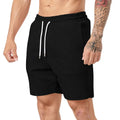 Men's simple casual shorts in fifth length straight leg, available in multiple colours and sizes S to 3XL