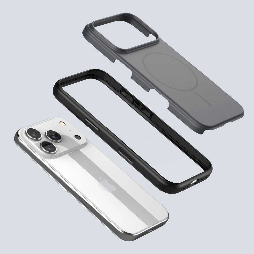 Frosted magnetic TPU phone case for iPhone 17 series, matte finish, available in six colours including black and blue