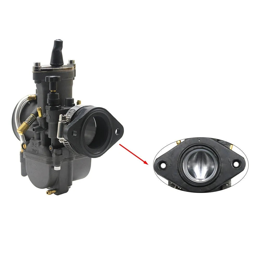Carburetor intake tube interface adapter for UTV ATV intake manifold, with 33mm or 38mm inner diameter