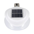 Solar-powered outdoor fence wall lamp in garden setting with 9 LED illumination