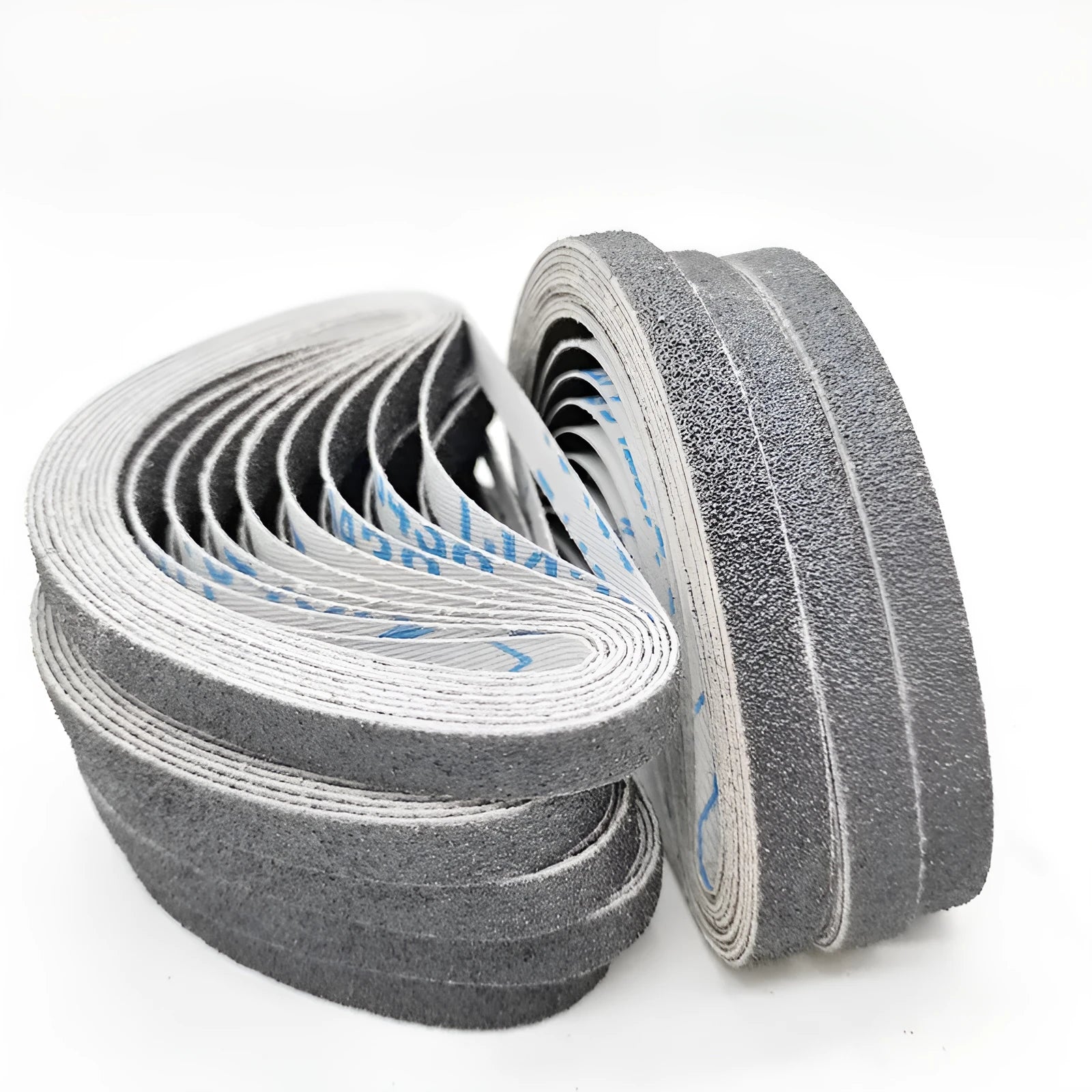 Small pneumatic belt sander 10x330mm for metal polishing with roll ring and alumina abrasive belt