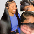 Human hair HD lace wig 13x4 in long 24 inch length on mannequin head
