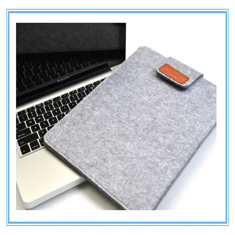 Khaki clamshell laptop bag with woven design, shown open to reveal polyester lining and corner protector.