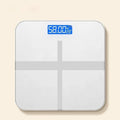 Household body weighing scale in Cross Ice Crystal White colour with 26x26 dimensions and USB charging capability