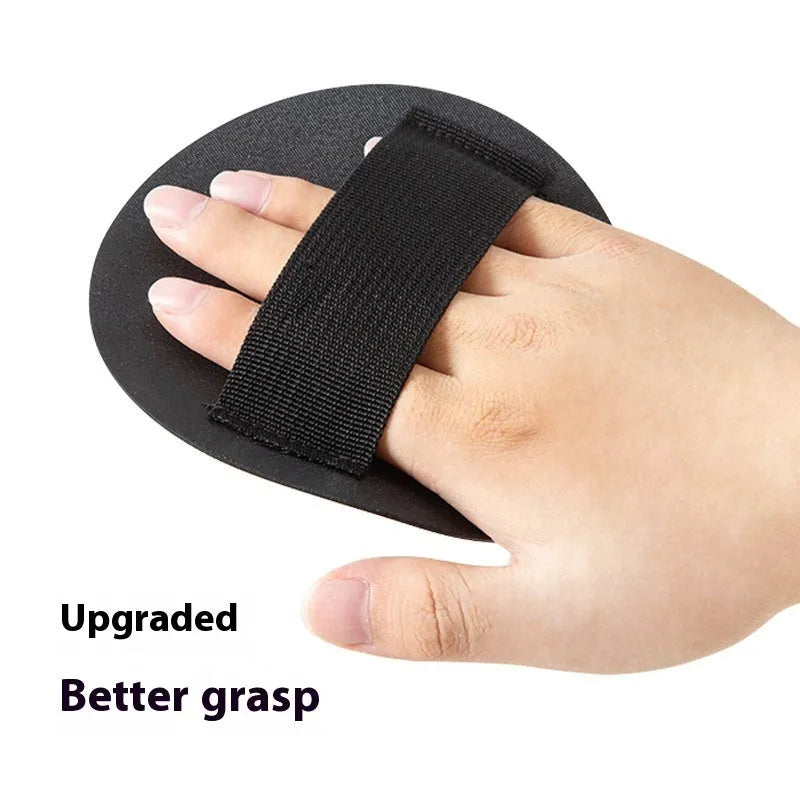 Rubber finger-style bath towel in round cake design for handheld washing