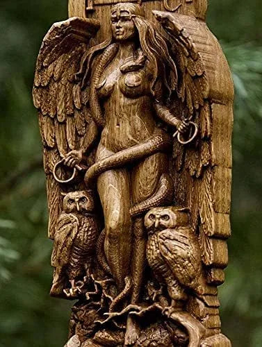 Small resin Greek goddess statue for altar or garden, 22cm tall in one of three colours