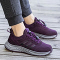 Breathable mesh slip-on mum shoes with elastic band closure in various colours