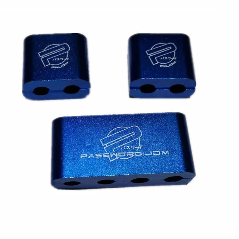 Three-piece metal car modification fastening clamp in multiple colour options