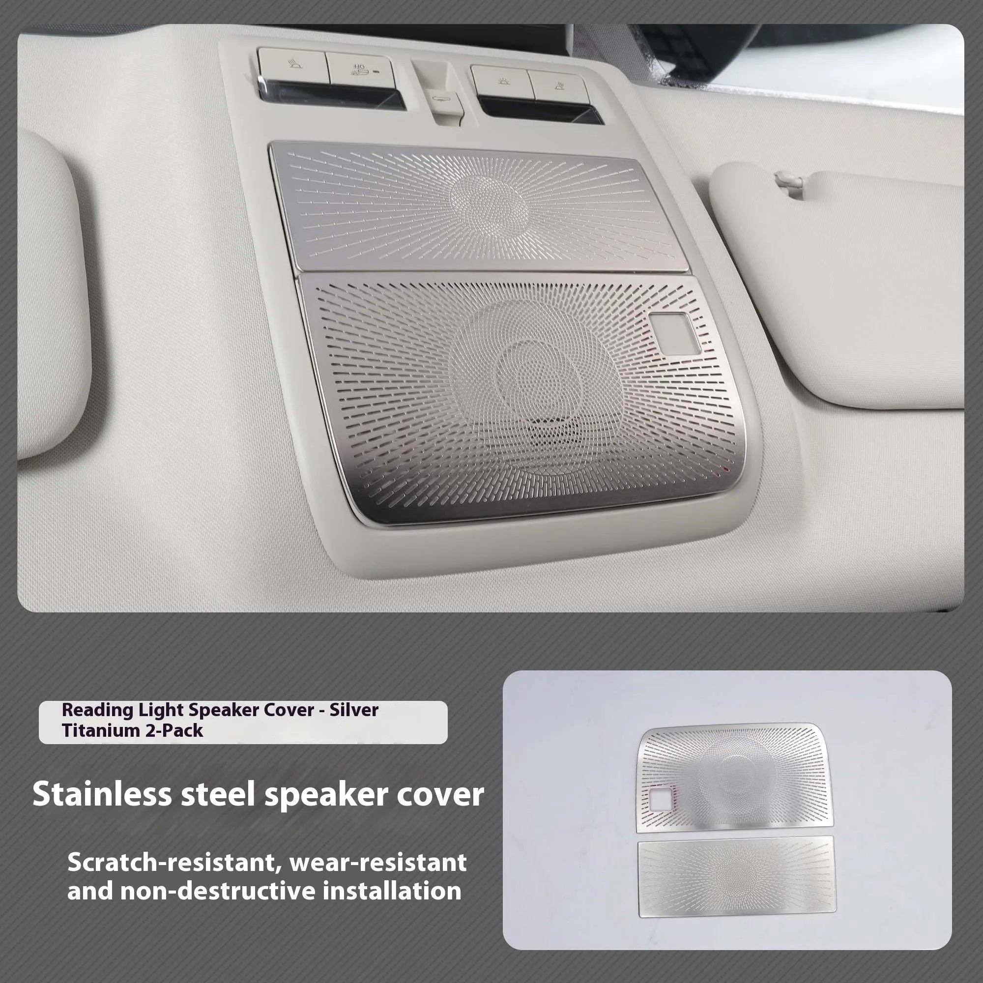 Black titanium stainless steel horn cover for Mazda CX50 interior trim