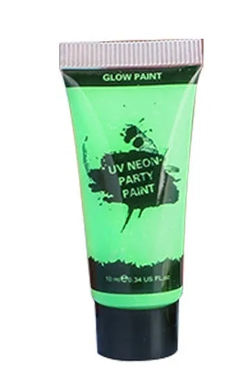 25ml tube of neon green face and body paint, safe non-toxic formula