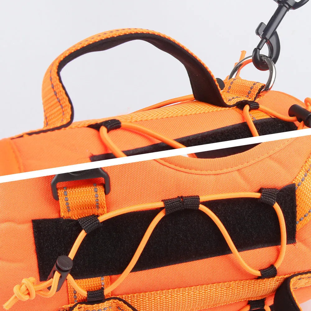 Reflective dog harness and lead set with hand-holding rope in multiple colour options