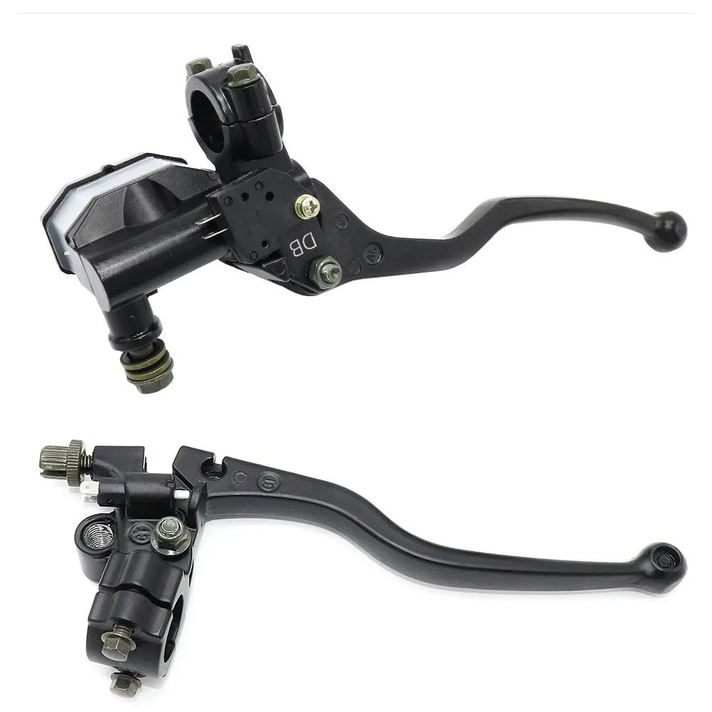 Set of two black 22mm brake clutch master cylinders for GN125 motorcycle