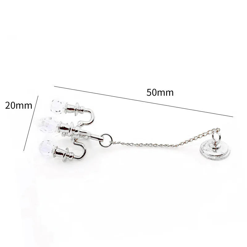 Mini retro metal ceiling light photo prop decoration in gold and silver 5x2cm
