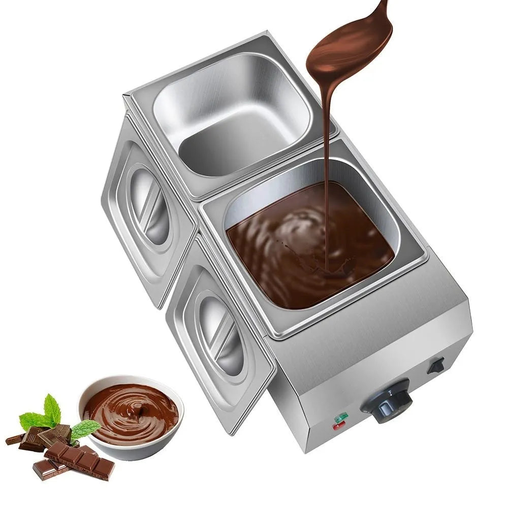 Commercial chocolate melting machine with double pot water insulation heating system