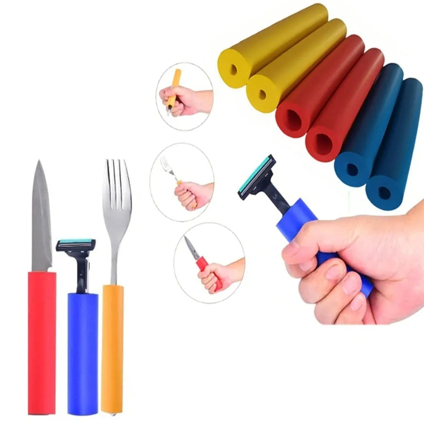 Rubber auxiliary grip hose for tableware and pen tools showing inner diameter options