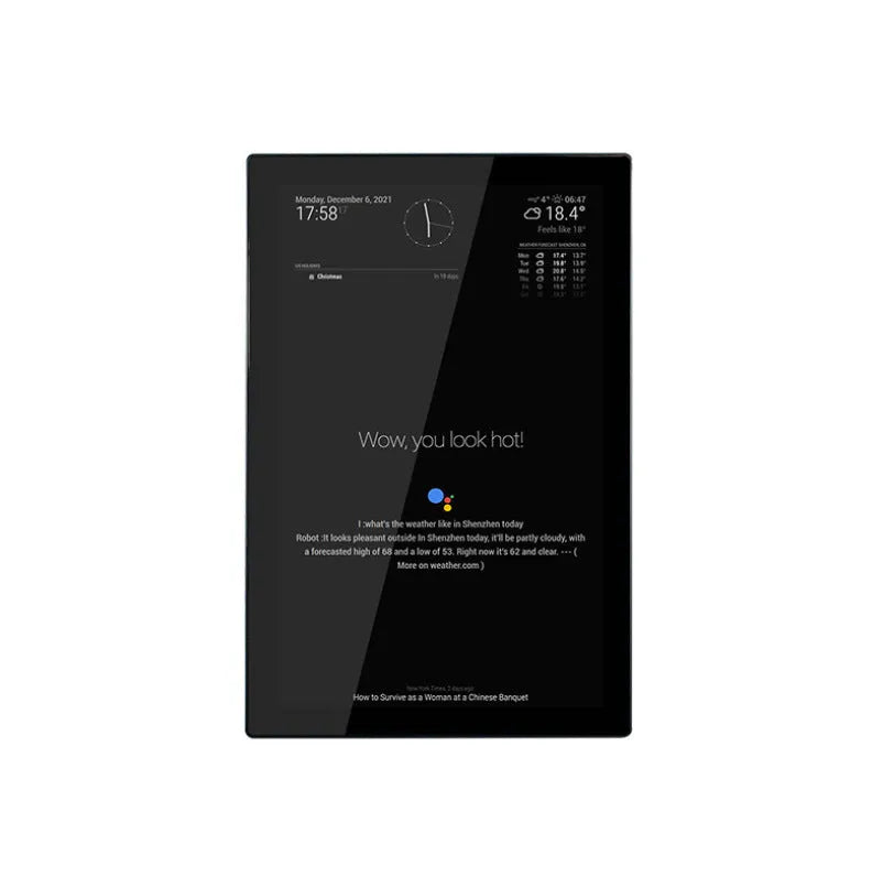 13.3-inch integrated computer touch display with CM4 main control unit for magic mirror voice assistant applications