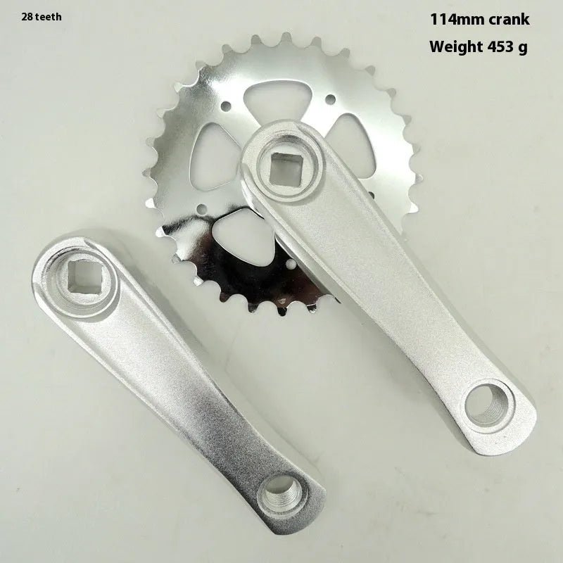 Children's bicycle crankset aluminium alloy with sprocket, 24-28 tooth, for electric vehicle