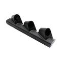 Black universal three-hole 52mm instrument stand for right-hand drive car dashboard mounting.