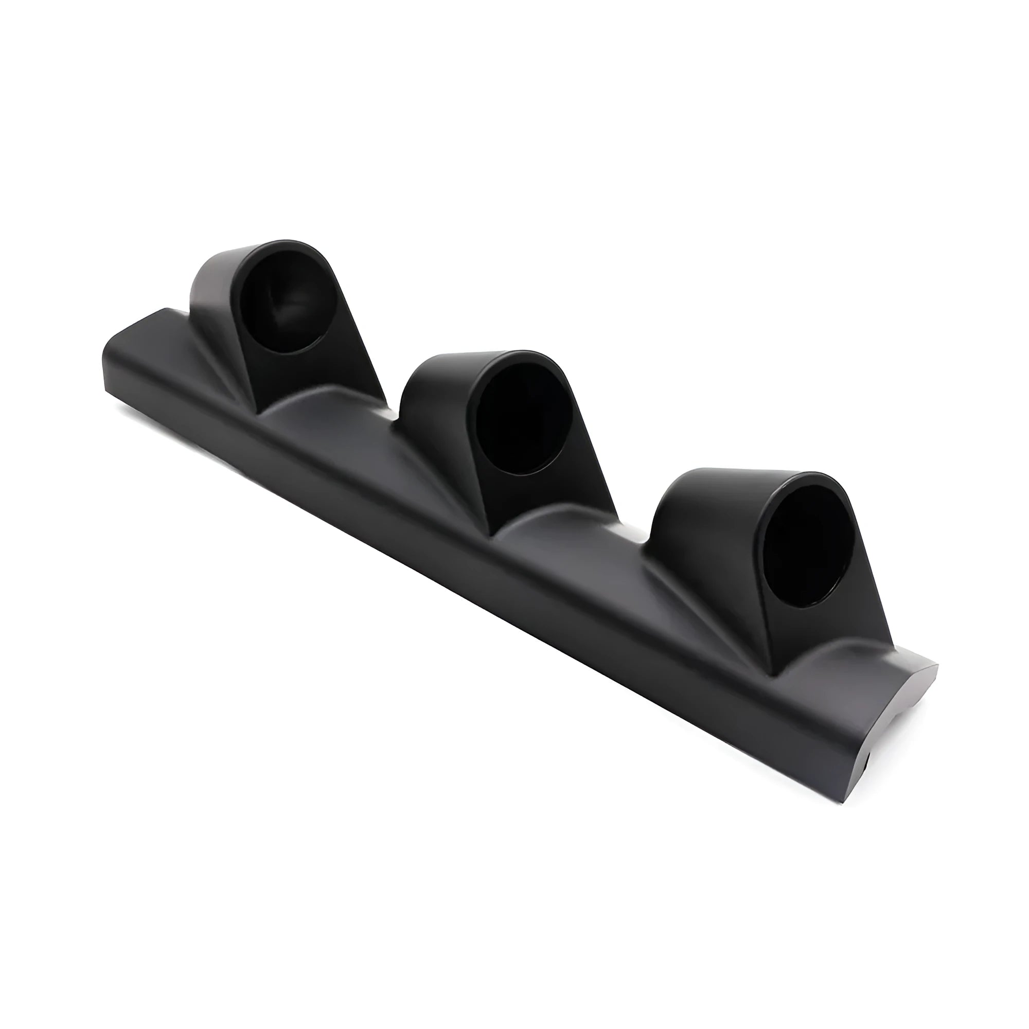 Black universal three-hole 52mm instrument stand for right-hand drive car dashboard mounting.
