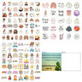 Graffiti stickers pack showing 50 random printed designs for wall decoration and personalisation