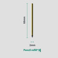 Loose leaf notebook refill paper with 64 sheets and assorted pen refills including ballpoint, pencil and plastic types.