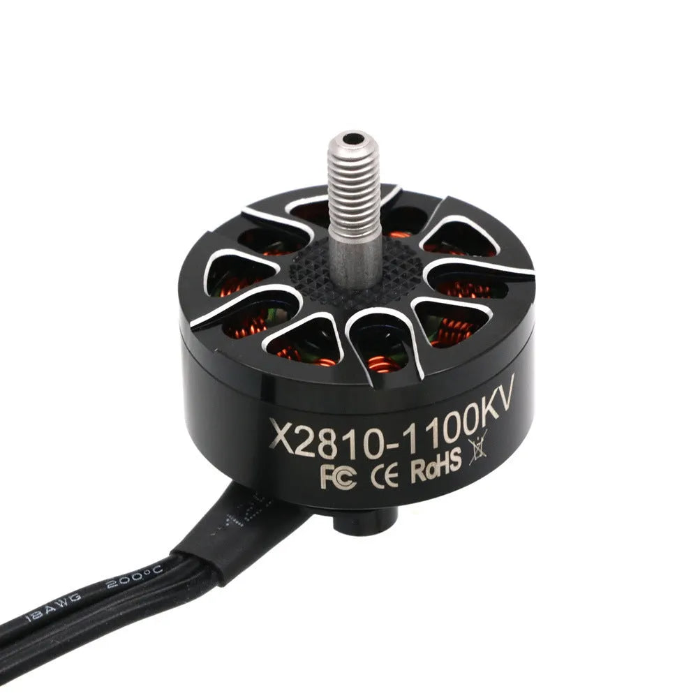 X2810 multi-axis flight motor with metal housing, available in 900KV 1100KV 1500KV options